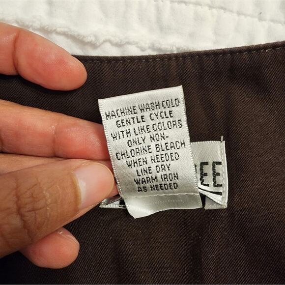 Robbie Bee Boho A-line Flower Applique Skirt, Brown Yellow Green, Size 8 - Picture 7 of 7